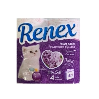 Զուգ. թուղթ Renex Luxury Յասաման 3շերտ 4հատ
